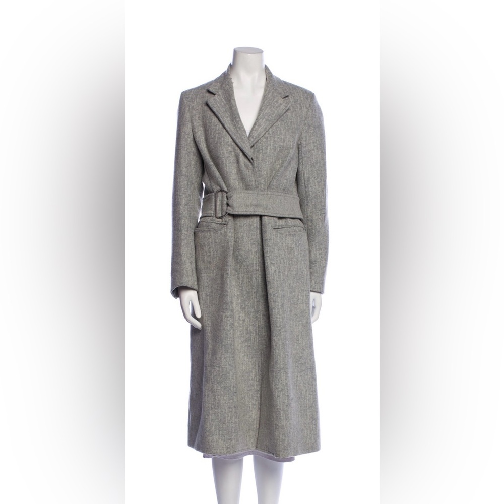 3.1 Phillip Lim Gray Trench Coat long belted size 4 classic wool winter coat